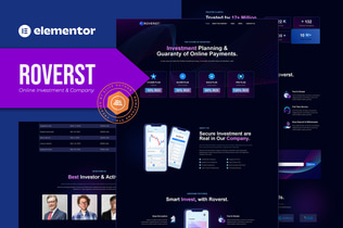 Preview: Roverst - Online Investment & Company Elementor Template Kit