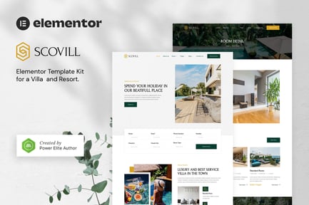 Preview: Scovill - Luxury Villa & Resort Elementor Template Kit