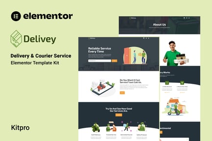 Preview: Delivey - Delivery & Courier Service Elementor Template Kit