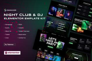 Preview: Swagger | Night Club & DJ Elementor Template Kit