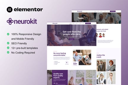 Preview: Neurokit - Mental Health & Therapy Elementor Template Kit