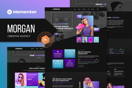 Preview: Morgan - Creative Agency & Portfolio Elementor Template Kit