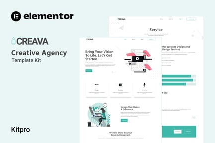 Preview: Creava - Creative Agency Elementor Template Kit
