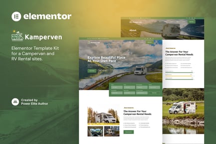 Preview: Kamperven – Campervan & RV Rental Elementor Template Kit