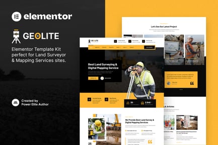 Preview: Geolite – Land Surveying & Digital Mapping Elementor Template Kit