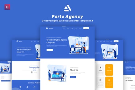 Preview: Porto Agency - Creative Digital Business Elementor Template Kit