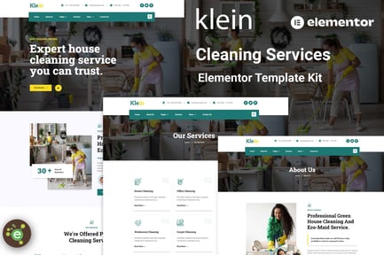Preview: Klein - Cleaning Services Elementor Template Kit