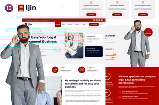 Preview: Ijin - Legal Business & Tax Consultant Services Elementor Template Kit