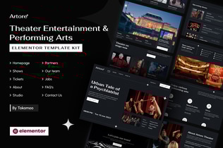 Preview: Artore | Theater Entertainment & Performing Arts Elementor Template Kit