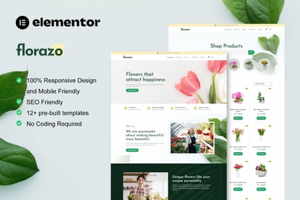 Preview: Florazo - WooCommerce Florist & Flower Shop Elementor Template Kit