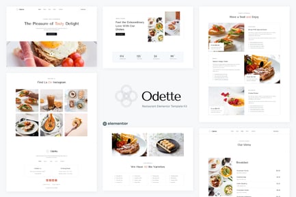 Preview: Odette - Restaurant Elementor Template Kit