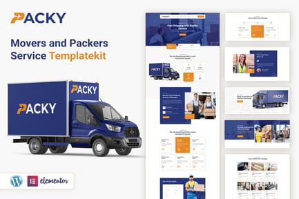 Preview: PACKY | Packers & Movers Service Elementor Template Kit