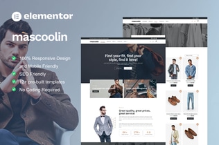Preview: Mascoolin - Fashion Store Elementor Template Kit