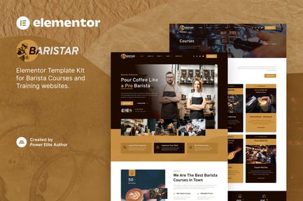 Preview: Baristar – Barista Courses & Training Elementor Template Kit