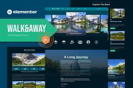 Preview: Walk&Away - Travel Blog & Tours Elementor Template Kit