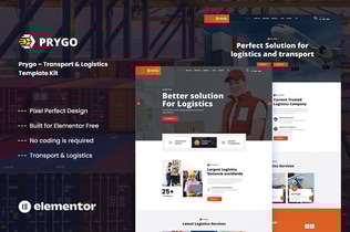 Preview: Prygo – Transport & Logistics Elementor Template Kit
