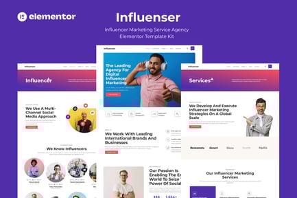 Preview: Influenser - Influencer Marketing Services Agency Elementor Template Kit