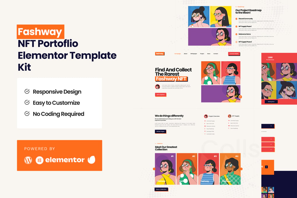 Item: Fashway - NFT Portfolio Elementor Template Kit by ibeydesign ...