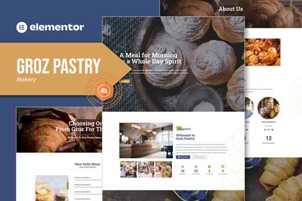 Preview: Groz Pastry - Bakery Elementor Template Kit