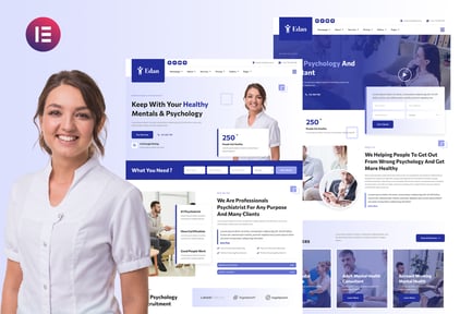 Preview: Edan - Human Psychology & Consultant Elementor Template Kit