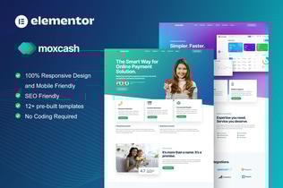 Preview: MoxCash - Online Payment Gateway Elementor Pro Template Kit