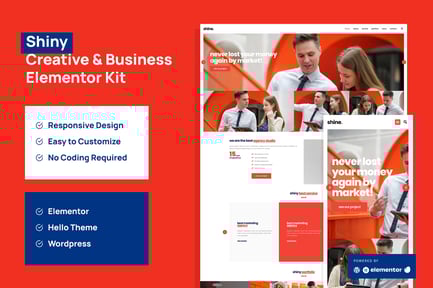 Preview: Shiny - Creative Business Agency Elementor Pro Template Kit