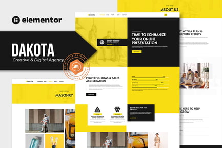 Preview: Dakota - Creative & Digital Agency Elementor Template Kit