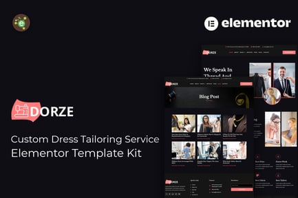 Preview: Dorze - Custom Dress Tailoring Service Elementor Pro Template Kit
