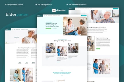 Preview: Eldergarten - Elder Care & Senior Home Elementor Pro Template Kit