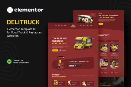 Preview: Delitruck – Food Truck & Restaurant Elementor Template Kit