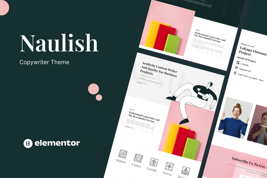 Cover for Naulish - Copywriter Elementor Template Kit