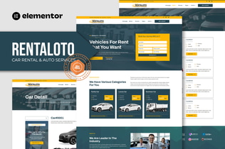 Preview: Rentaloto - Car Rental & Auto Services Elementor Template Kit