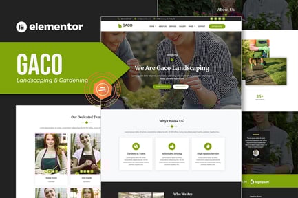 Preview: Gaco - Landscape & Gardening Elementor Template Kit