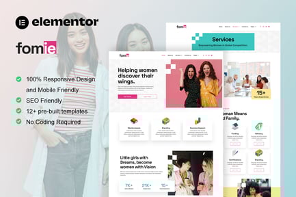 Preview: Fomie - Business Woman Elementor Template Kit
