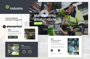 Preview: Industra - Industry & Manufacturing Elementor Template Kit