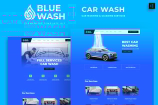 Preview: Bluewash - Car Washing & Cleaning Services Template Kit