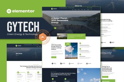 Preview: Gytech - Green Energy & Technology Elementor Pro Template Kit