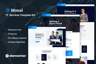Preview: Monal - IT Service Elementor Template Kit