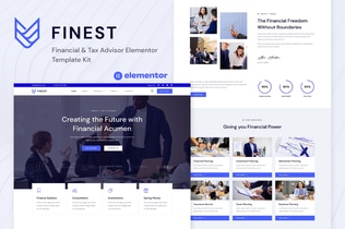 Preview: Finest - Financial & Tax Advisor Elementor Template Kit