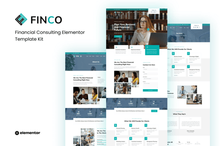 Preview: Finco - Financial Consulting Elementor Template Kit