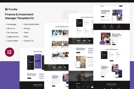 Preview: Fundle - Finance & Investment Manager Elementor Template Kit