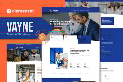 Preview: Vayne - Financial Consulting Elementor Template Kit
