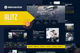 Preview: Glitz - Car Painting & Restoration Elementor Template Kit