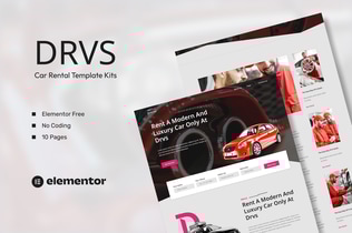 Preview: DRVS – Car Rental Elementor Template Kit