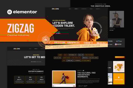 Preview: Zigzag - Creative Industries Elementor Template Kit