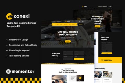 Preview: Conexi - Online Taxi Booking Service Template Kit
