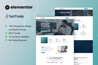 Preview: GetTrade - Trading & Investment Elementor Template Kit