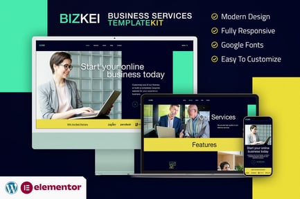 Preview: Bizkei | Business & Services Elementor Template Kit