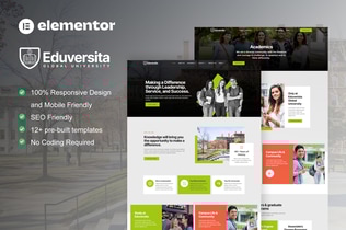 Preview: Eduversita - University & College Elementor Template Kit