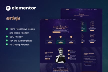 Preview: Astrologia - Horoscope Astrology Elementor Template Kit